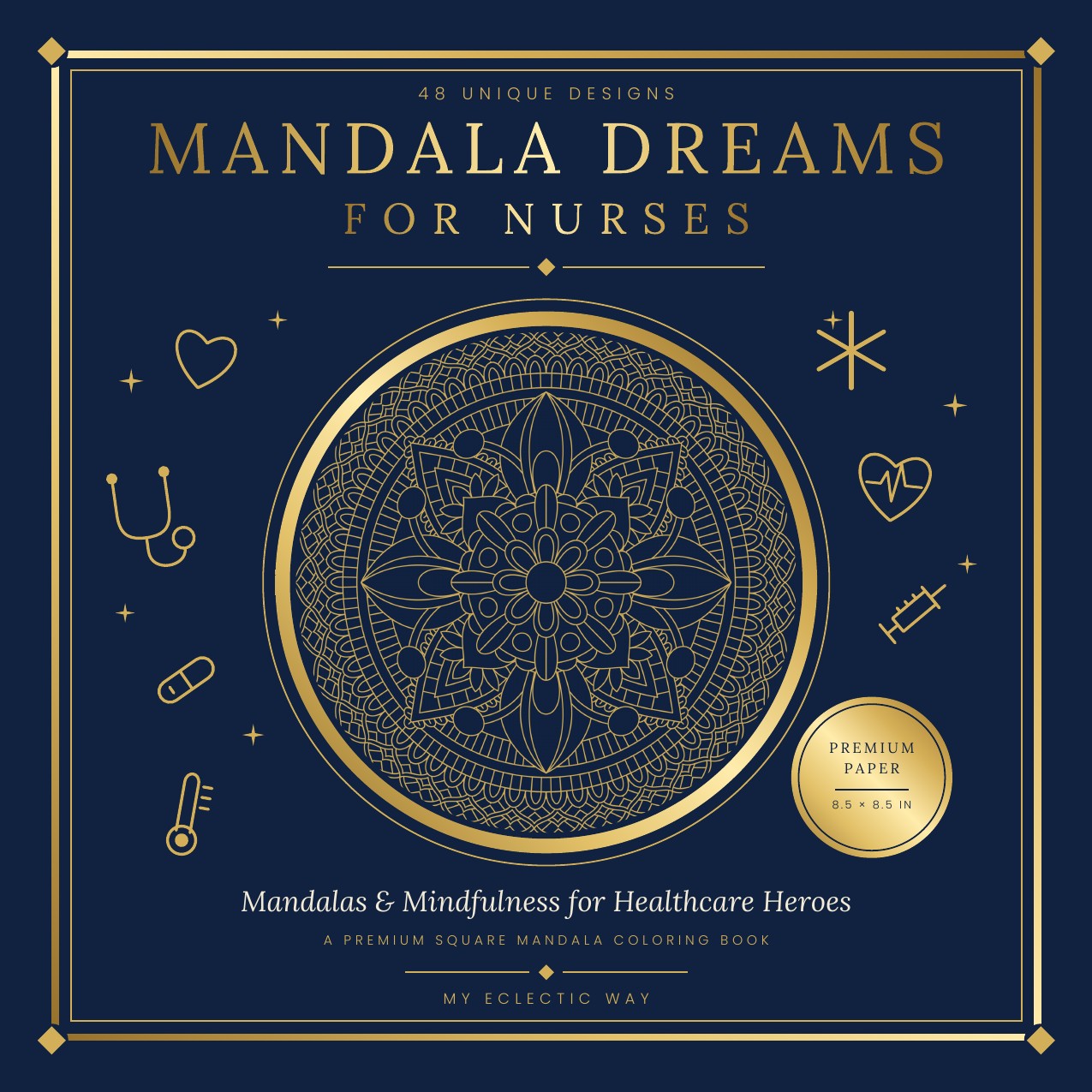 Mandala Dreams for Nurses coloring book cover