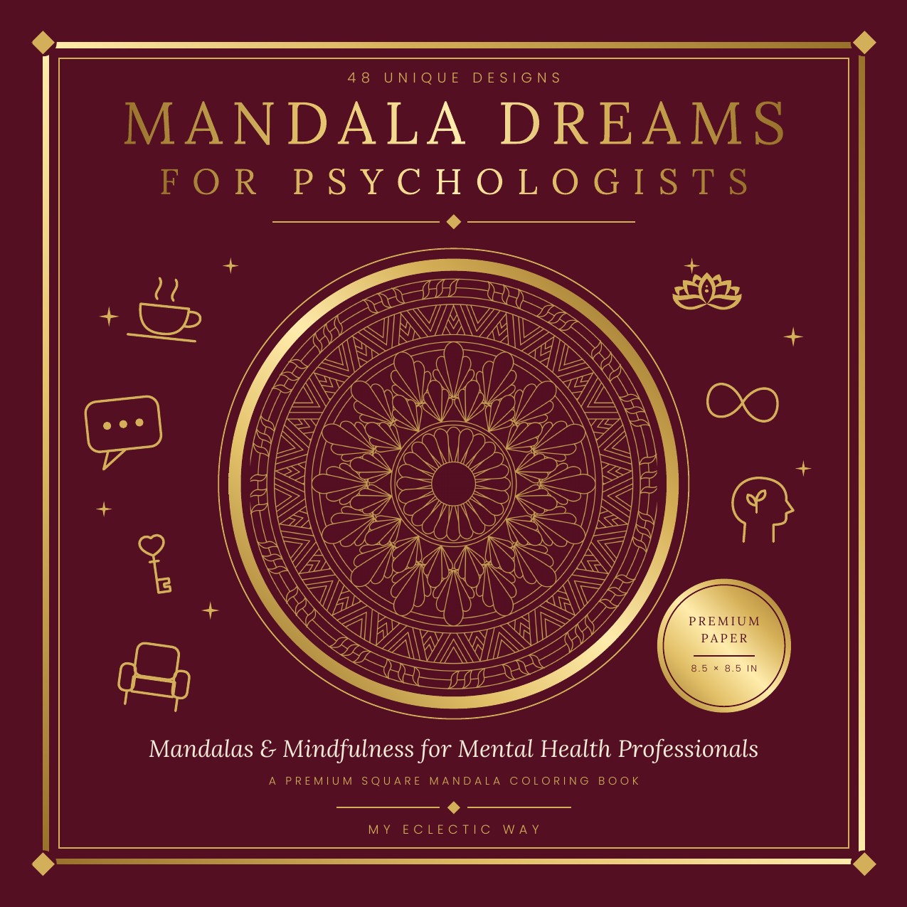 Mandala Dreams for Psychologists coloring book cover
