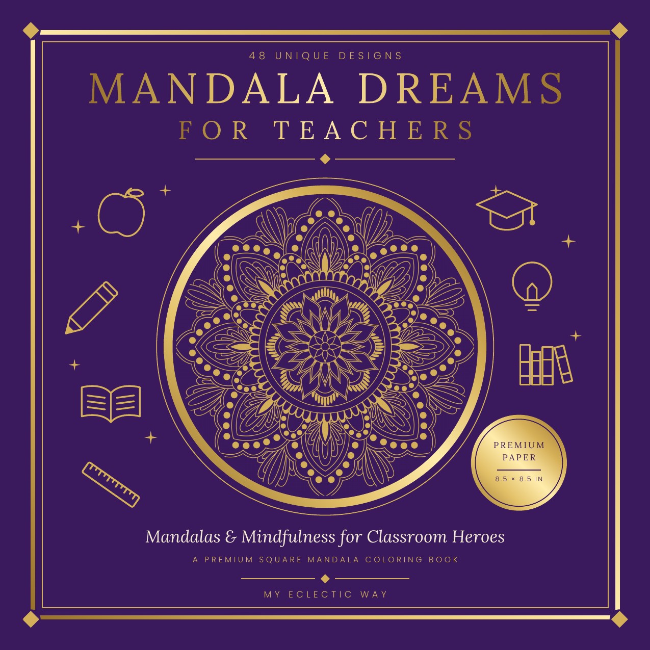 Mandala Dreams for Teachers coloring book cover
